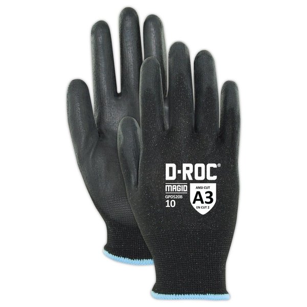 Magid DROC GPD520B Polyurethane Palm Coated Work Gloves  Cut Level A3 GPD520B-6